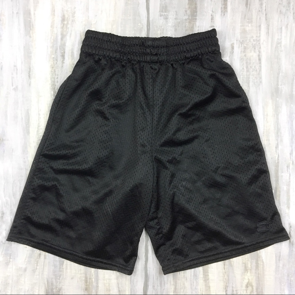 Starter Mesh-Lined Athletic Short Black Gym Short